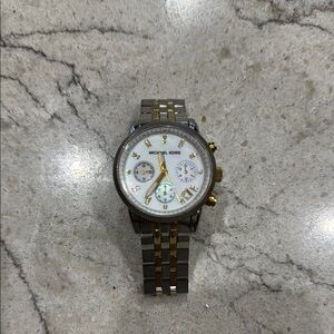 Michael Kors Silver and Gold Watch